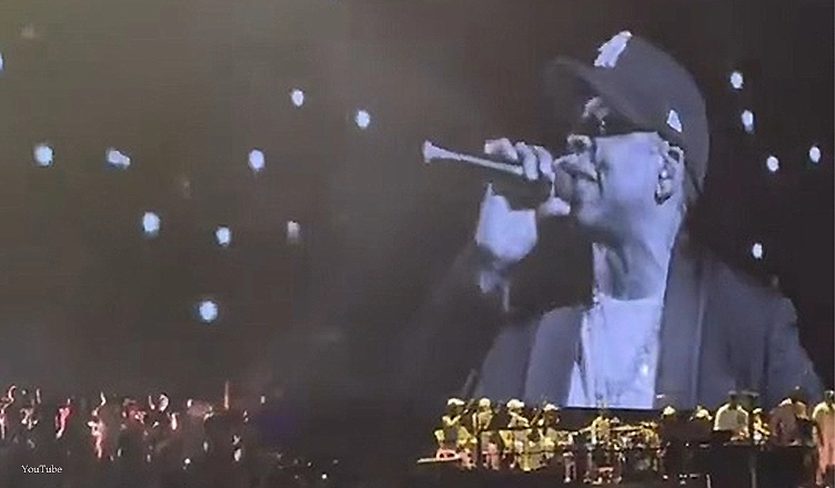 Jay-Z surprised the audience as he kicked off his concert series at Yankee Stadium in New York City on July 10, 2026. (Credit: YouTube)
