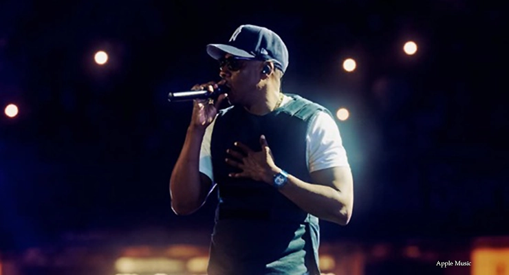 Jay-Z performs on night 2 of his Yankee Stadium concert series, on July 11, 2026. (Credit: Apple Music/Instagram)