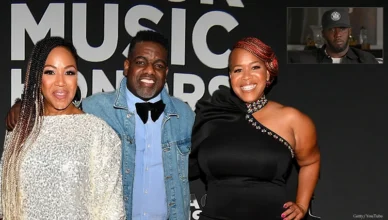 (L-R) Erica Campbell, Warryn Campbell, Tina Campbell and an inset of Diddy. (Credit: Getty Images for Black Music Honors 2022 and YouTube)