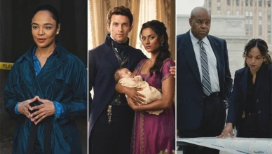(L-R) His & Hers, Bridgerton, I Will Find You (Credit: Netflix)