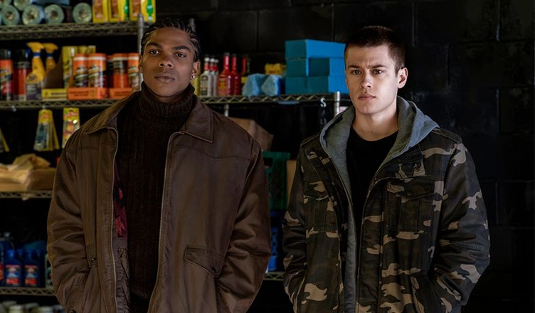 Spence Moore as “Ghost,” Charlie Mann as “Tommy” in Power: Origins. (Credit: Starz) 