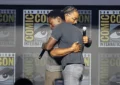 Ryan Coogler introduced actor David Jonsson as the new Black Panther at San Diego Comic-Con on July 25, 2026. (Credit: Joe Scarnici / Getty Images for Disney)