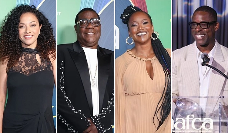 AAFCA TV Honors winners (L-R) Alexandria Stapleton, Tracy Morgan, Erika Alexander, Sterling K. Brown (Credit: Sheri Determan for AAFCA)
