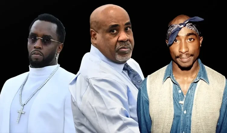 Diddy Keefe D in Court and Tupac Shakur (Credit: Shutterstock)