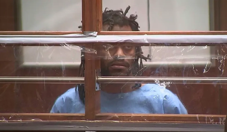 Micah Sykes made his first court appearance in December 2025, and has remained jailed since his arrest. (Credit: KTLA)