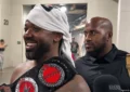Ray J reacts after defeating Orlando Brown via unanimous decision during their Light Heavyweight bout at State Farm Arena on August 15, 2026 in Atlanta, Georgia. (Credit: YouTube/Fight Hub TV)