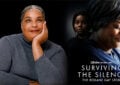 Roxane Gay and poster for Lifetime Movie Surviving the Silence: The Roxane Gay Story. (Credit: roxanegay.com and Lifetime).