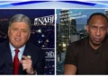 Sean Hannity and Stephen A. Smith with the NABJ Logo (Credit: Fox News and NABJ)