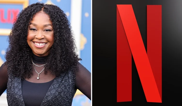 Shonda Rhimes and Netflix Logo (Credit: Image Press Agency and Netflix)