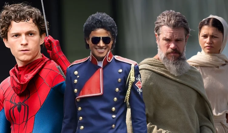 The summer 2026 blockbusters include (L-R) Spider-Man: Brand New Day, Michael and The Odyssey (Credit: Marvel Studios and Sony Pictures Releasing, Lionsgate and Universal Pictures)