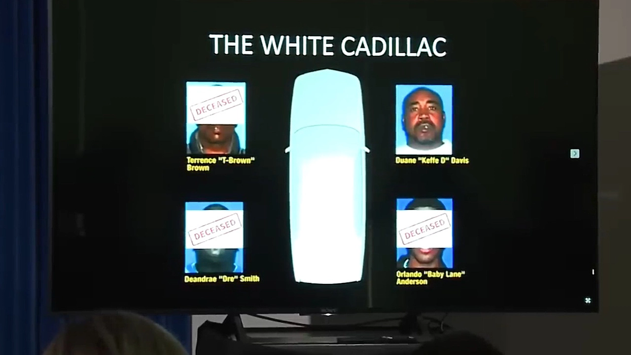At a 2023 news conference, Las Vegas authorities provided details on an arrest in connection with the 1996 shooting of Tupac Shakur and Suge Knight (Credit: YouTube/ABC 10 News)
