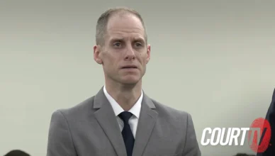 Caleb Flynn, a singer and music worship leader, who gained national prominence on American Idol, was found guilty of killing his wife Ashley Flynn on Tuesday, Sept. 29, 2026. (Credit: Court TV)