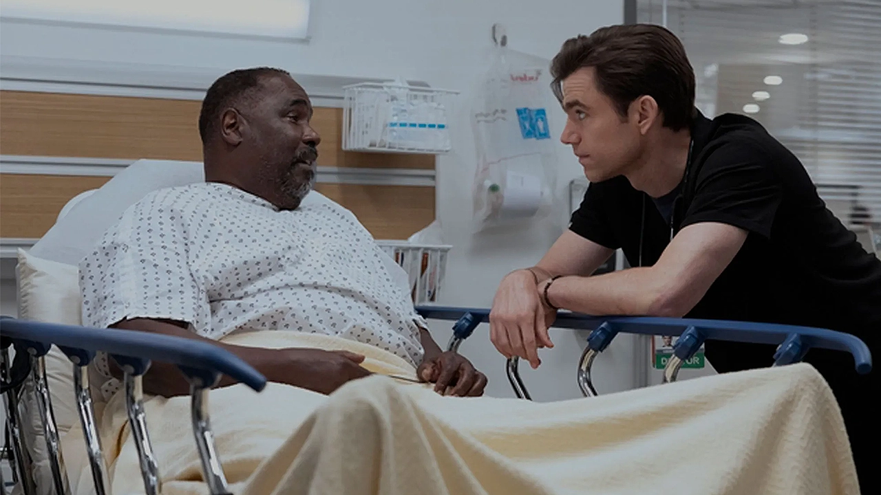 Ernest Harden Jr. and Patrick Ball on The Pitt. (Credit: Warrick Page/HBO Max)