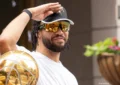 Jalen Brunson #11 of the NY Knicks celebrates during the Knicks Championship ticker-tape parade celebrating winning the 2026 NBA Finals on June 18, 2026 in New York City. (Credit: Shutterstock)