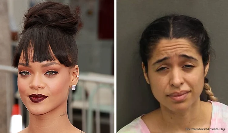 Rihanna and Shooting Suspect Ivanna Lisette Ortiz (Credit: Shutterstock/Arrests.org)
