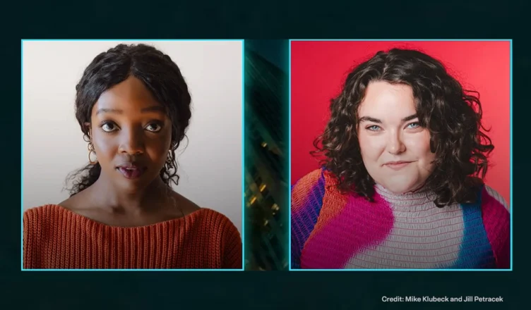 (L-R) Saidah Belo-Osagie and Grace Reiter are joining SNL for season 52. (Credit: Mike Klubeck and Jill Petracek via NBC)