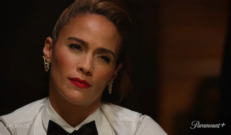 Paula Patton in Sacrifice season 2. (Credit: Paramount+)