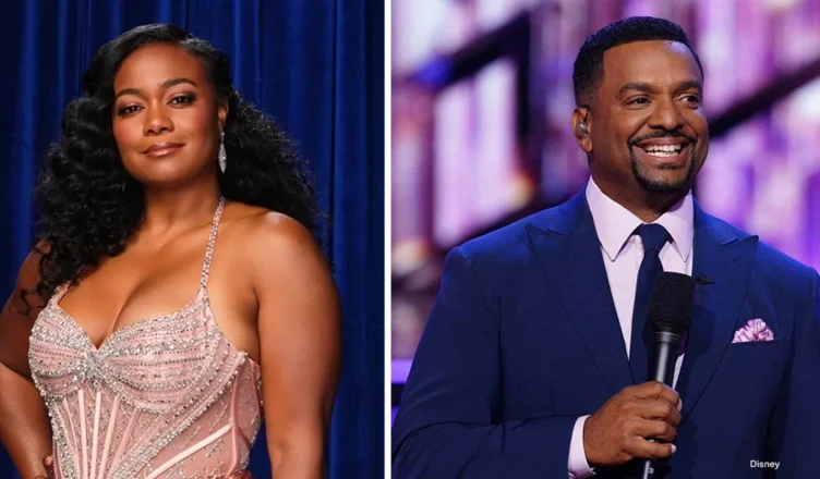 Tatyana Ali and Alfonso Ribeiro on ‘Dancing With the Stars’. (Credit: Andrew Eccles/Disney and Eric McCandless/ Disney via Getty Images)