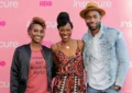 Issa Rae, Yvonne Orji, Jay Ellis attend an event promoting season 2 of HBO's Insecure. (Credit: Shutterstock)