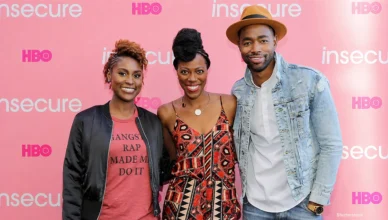 Issa Rae, Yvonne Orji, Jay Ellis attend an event promoting season 2 of HBO's Insecure. (Credit: Shutterstock)