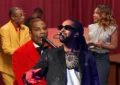 Kirk Franklin and Omarion are shown over a screengrab from The Varnell Hill Show trailer. (Credit: Paramount+, BET and Shutterstock)
