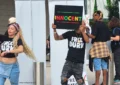 Protesters gathered outside a federal courthouse in Los Angeles to voice support for rapper Lil Durk in his murder-for-hire trial on Sept. 8, 2026. (Credit: Anita Bennett/Urban Hollywood 411)