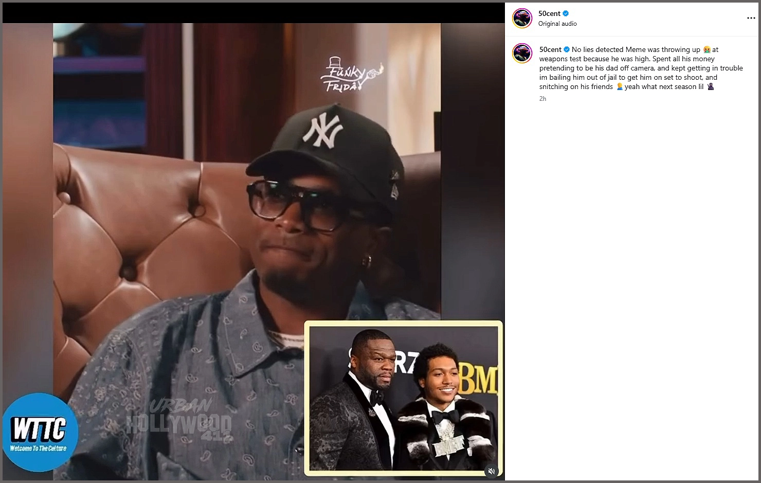 50 Cent Post About BMF Ending (Credit: Instagram/50 Cent)