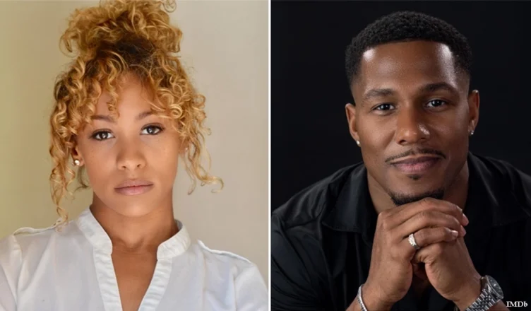 Asia'h Epperson and Mike Merrill star in AspireTV's A Memorable Christmas (Headshots courtesy of IMDb)