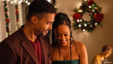 Tia Mowry and Henderson Wade star in CHRISTMAS FROM THE HEART (Credit: Lifetime)