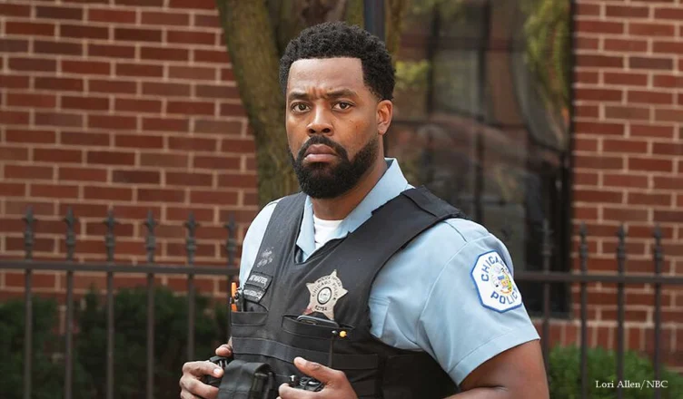 Officer Kevin Atwater (LaRoyce Hawkins) appears on Chicago P.D. Season 13 Episode 5. (Credit: Lori Allen/NBC)