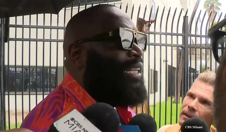 Rick Ross was released from jail hours after he was arrested on battery charges in Miami Beach, Florida. (Credit: CBS Miami)