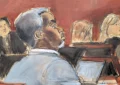 Sean Diddy Combs listens during opening statements on the first day of trial in Manhattan federal court, Monday, May 12, 2025, in New York. (Elizabeth Williams/AP)