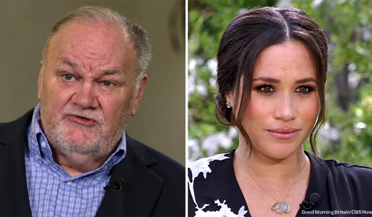 Screengrabs of Thomas Markle and Meghan Markle (Courtesy of Good Morning Britain and CBS News)